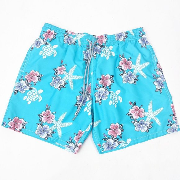 Vilebrequin Other - Vilebrequin Moorea Turtle Swim Trunks NWT 3XL Blue